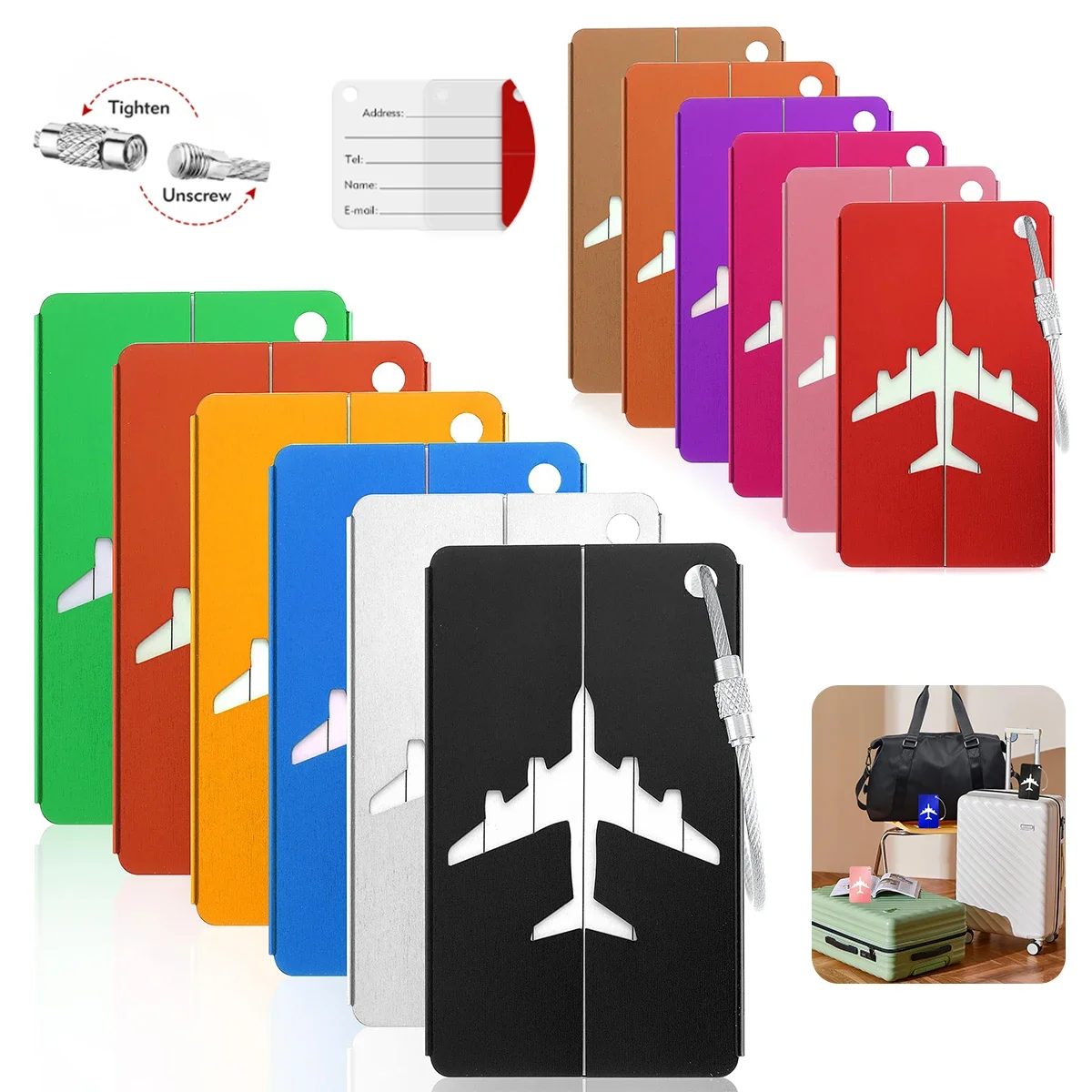 Travel Accessories India - Reiseanhänger aus Aluminiumlegierung, zum Aufhängen, für
