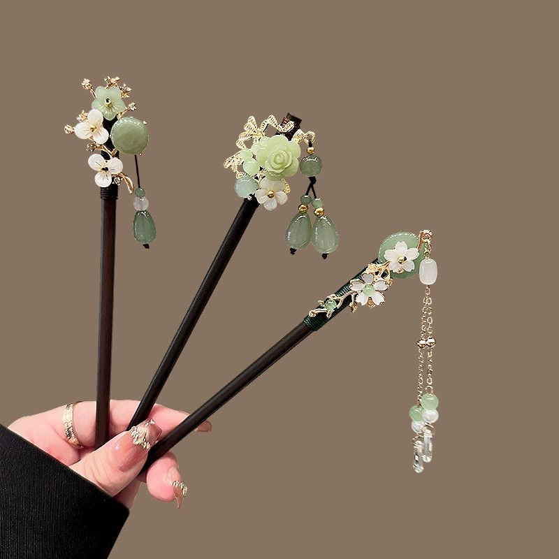 Travel Accessories Aesthetic - Antike Holz Haarnadel Damen Eleganter Haarstab