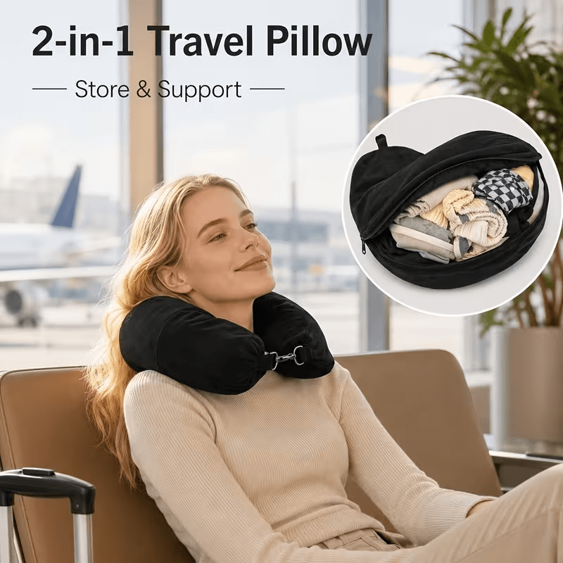 Travel Accessories Long Flight - 1 Set U-förmiger Kissenbezüge, die mit