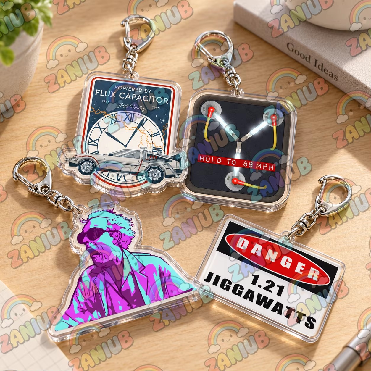 Retro-Zeitreise-Delorean-Flux- – Travel Accessories Jewelry Bewertung und Preis